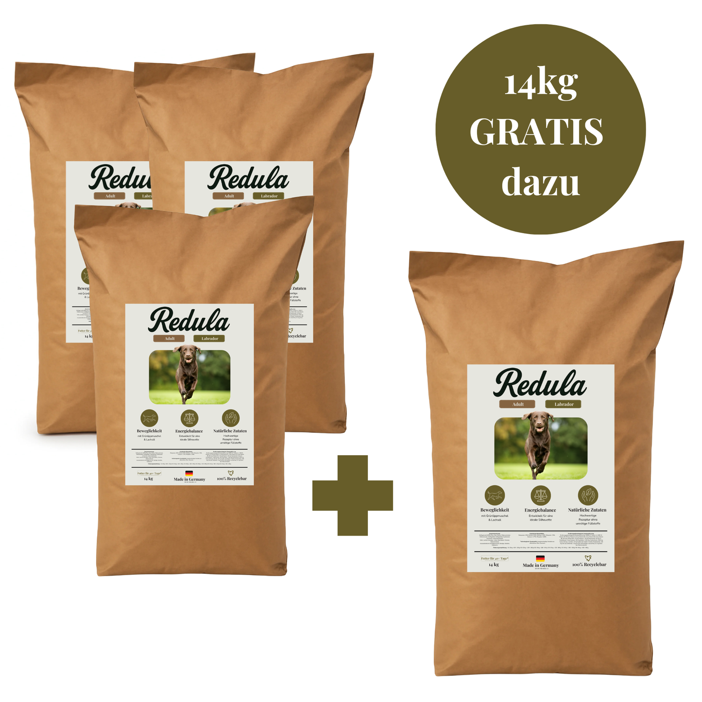 Redula 3+1 Aktion - 14kg Sack Gratis dazu